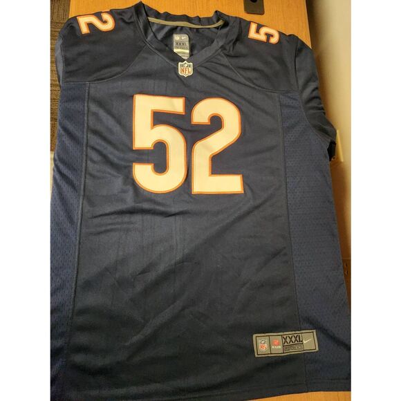 Nike NFL On Field Chicago Bears KHALIL MACK #52 Official Jersey Size 3X - Picture 3 of 8